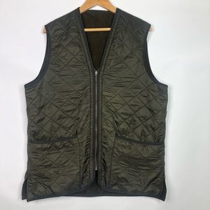 Barbour Waistcoat Vest Green Size: Large